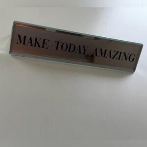American Atelier Silver and Gray Desk Sign